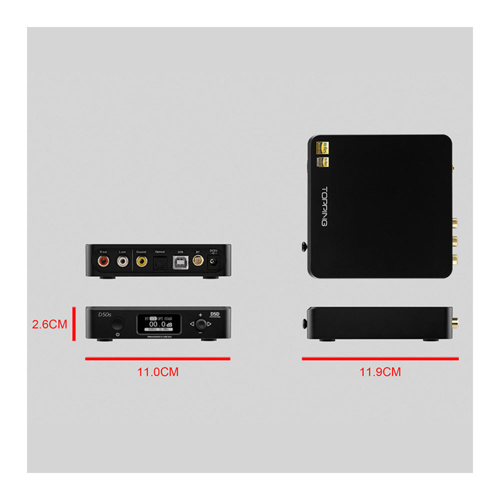 Bluetooth 5.0 HiFi DAC/Pre-Amplifier