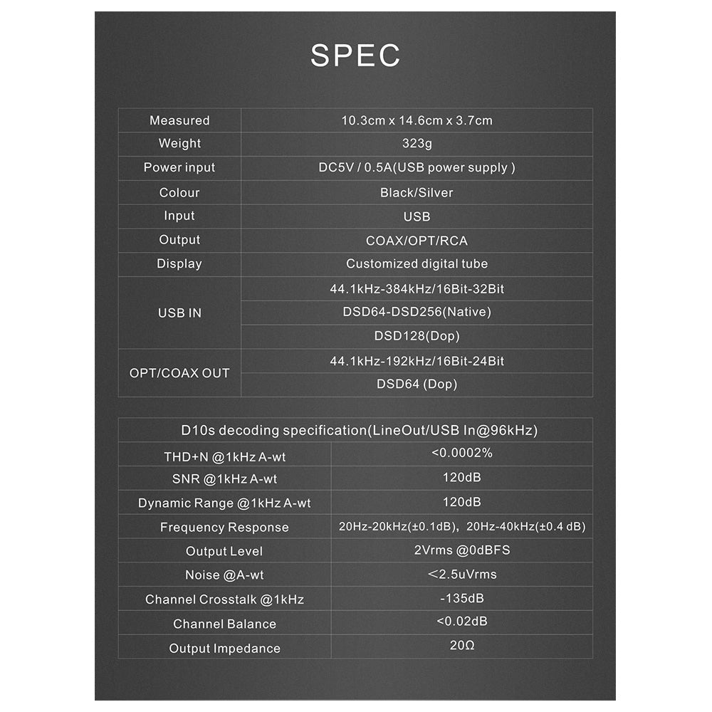 TOPPINGD10S ESS ES9038Q2M HiFi DAC